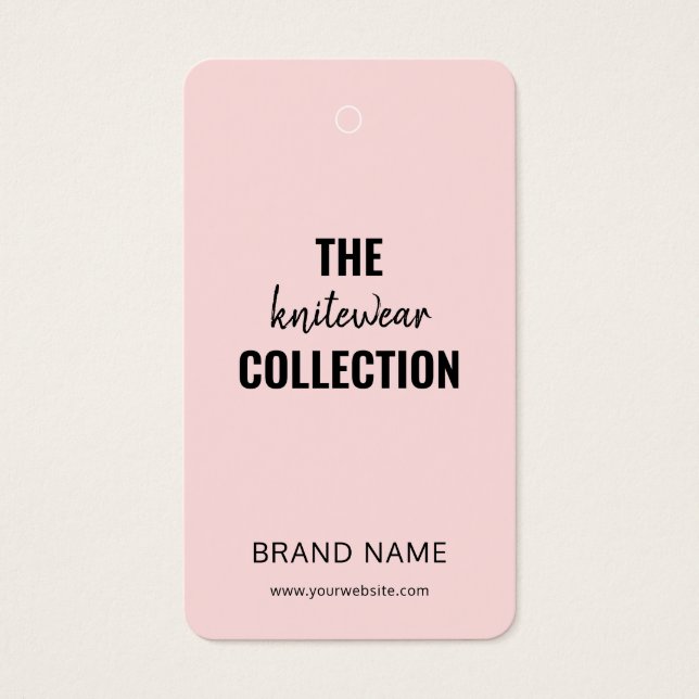 Business Clothing Moderne Hang Tag (Vorderseite)