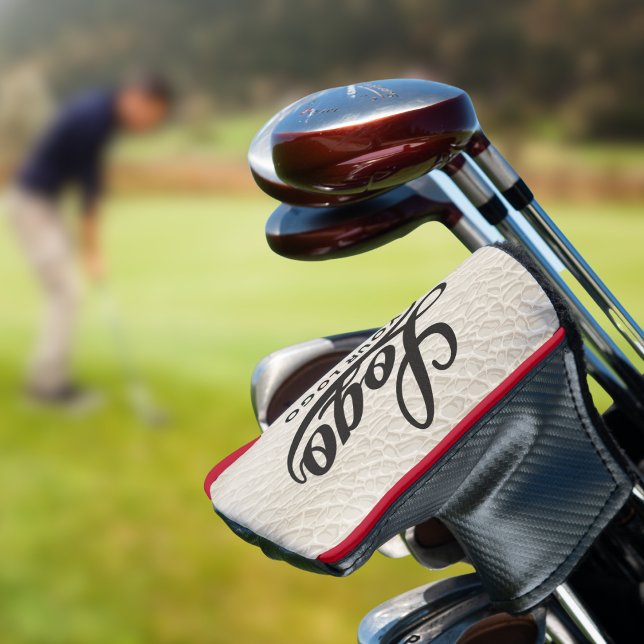 Business Club für Logos aus weißem Leder Golf Headcover (Von Creator hochgeladen)