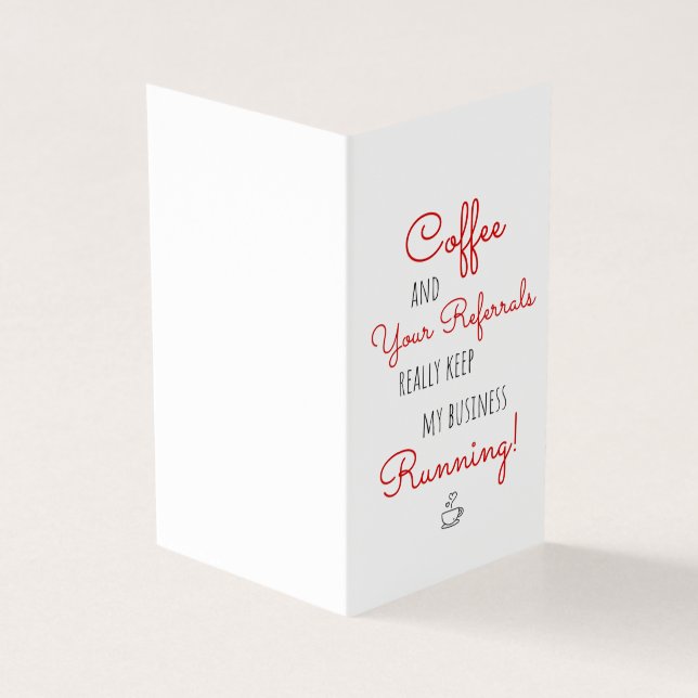 Business-Coffee-Referenzen Behielt laufen Danke (Vorderseite)