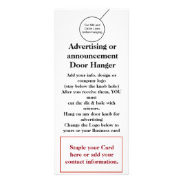 Business Company Door Hanger Brochure Flyer Hanger Werbekarte