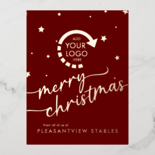 Business Company IHRE LOGO Foil Holiday Post Card Folien Feiertagspostkarte