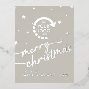 Business Company IHRE LOGO Foil Holiday Post Card Folien Feiertagspostkarte