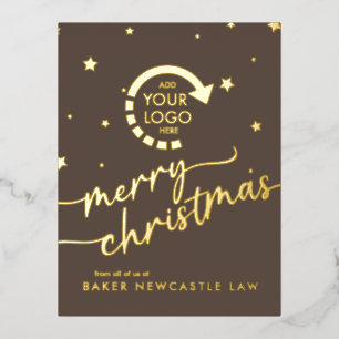 Business Company IHRE LOGO Foil Holiday Post Card Folien Feiertagspostkarte
