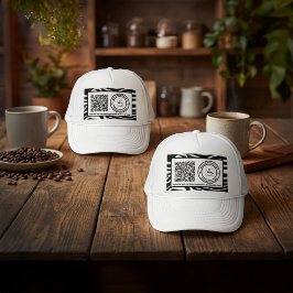 Business Company Logo Specials QR Code Custom   Truckerkappe