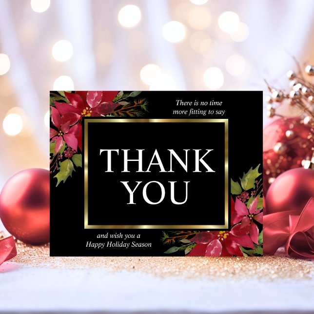 Business Company Weihnachten Weihnachten Vielen Da Dankeskarte (Business Company Holiday Christmas Thank You LOGO)