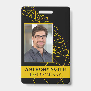 Business Conference ID Abzeichen Black and Gold Ausweis