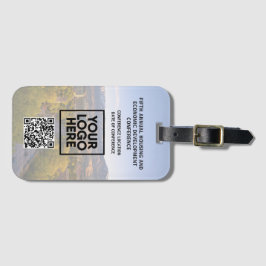 Business Conference Replace Photo Logo QR Code  Gepäckanhänger