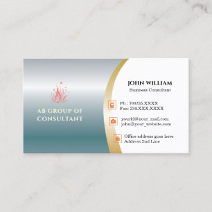 Business Consultant modern mit Logo-Vorlage Visitenkarte