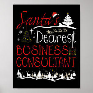 Business Consultant Xmas Job Niedlich Weihnachten Poster