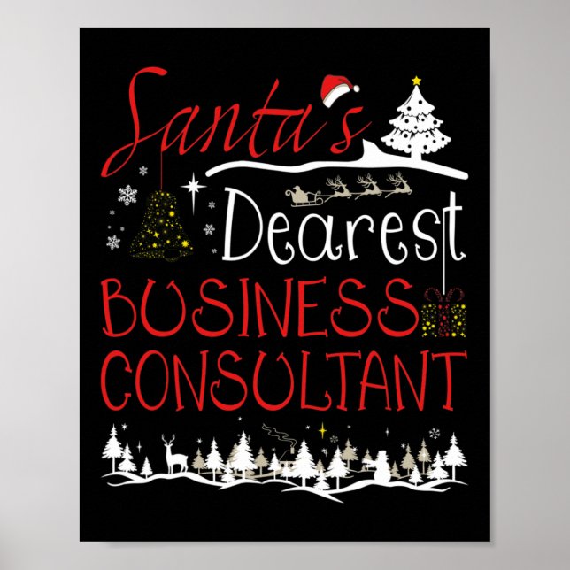Business Consultant Xmas Job Niedlich Weihnachten Poster (Vorne)