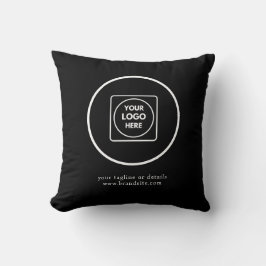 Business Corporate Minimalist Logo Throw Pillow Kissen