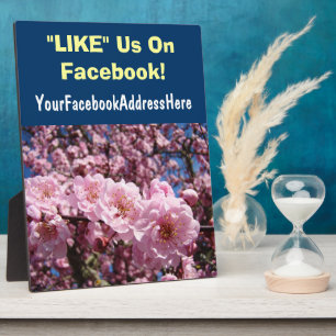 Business Counter Plaques WIE UNS auf Facebook Fotoplatte