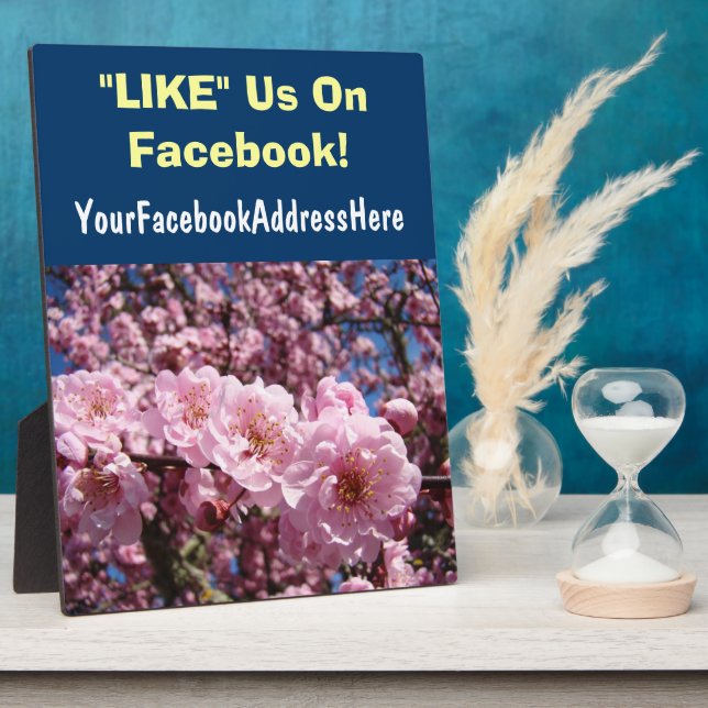 Business Counter Plaques WIE UNS auf Facebook Fotoplatte (Seite)
