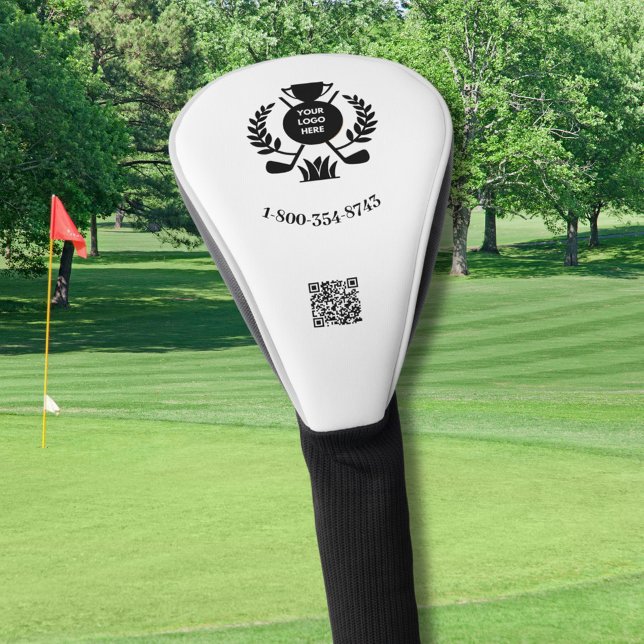Business Custom Logo QR Code Phone Branded  Golf Headcover (Von Creator hochgeladen)