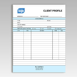 Business Customer Client Profile Sheet Notepad Notizblock