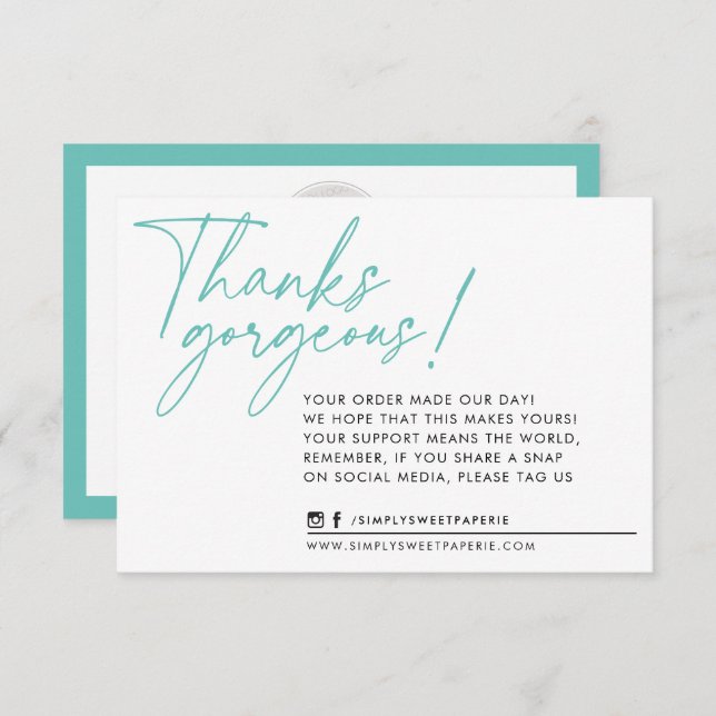 BUSINESS DANK IHNEN moderne Kugelschreiber Pfeffer Dankeskarte (Vorne/Hinten)