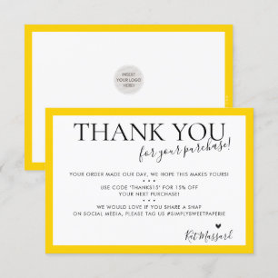 BUSINESS DANK IHNEN Moderne, schicke, hellgelbe Dankeskarte