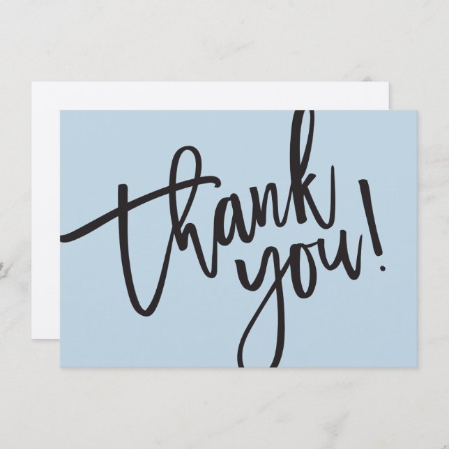 BUSINESS DANK IHNEN moderne Skript einfügen Baby B Dankeskarte (Vorne/Hinten)