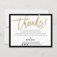 BUSINESS DANK IHNEN modernes, schicke Glitzer-Dreh