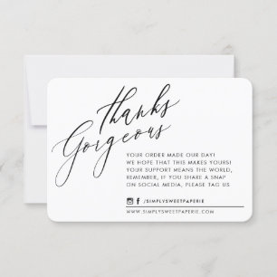 BUSINESS DANK IHNEN schicke Kalligraphie Schwarz-w Dankeskarte