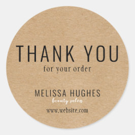Business danke Ihnen einfach moderne rustikale Runder Aufkleber