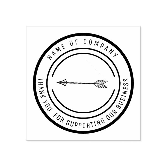 BUSINESS danke Ihnen für die Unterstützung der LOG Gummistempel (Prägung)