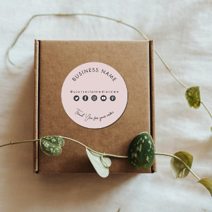 Business danke Ihnen Packen Produkt Social Media Runder Aufkleber