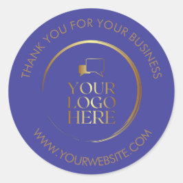 Business Danke Stickers Custom Logo Navy Blue