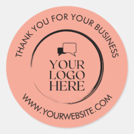 Business Danke Stickers Custom Logo Round