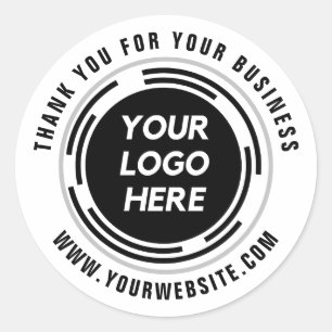 Business Danke Stickers Custom Logo Round