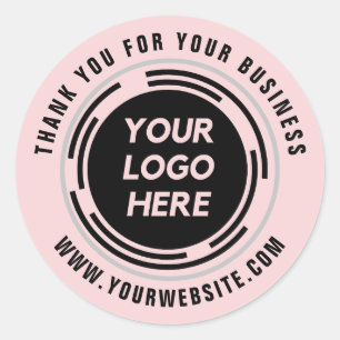 Business Danke Stickers Custom Logo Round