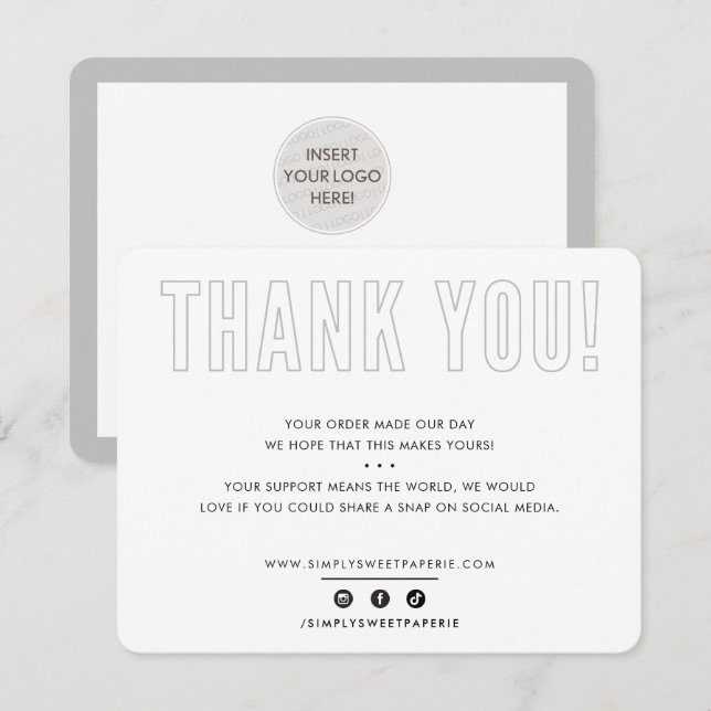 BUSINESS DANKEN SIE städtischen männlichen coolen  Dankeskarte (Vorne/Hinten)