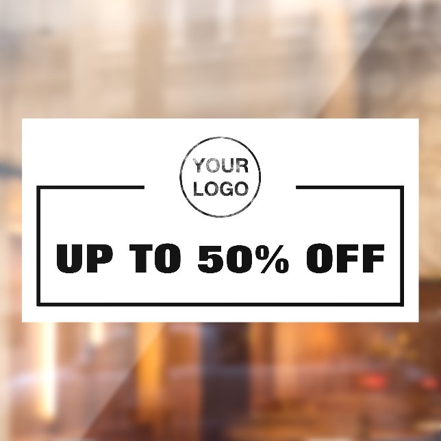 Business Discount und Business-Logo Fensteraufkleber (Blatt 2)