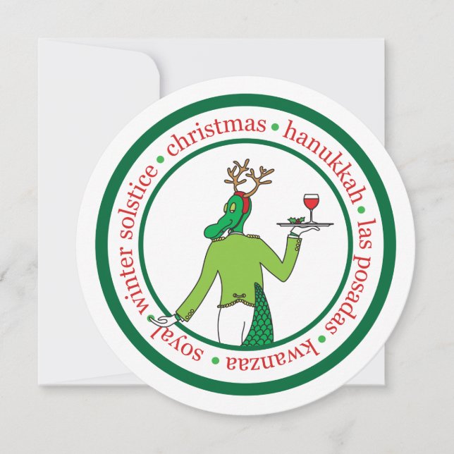 Business-Einzigartige Urlaubskarte Einladung (Vorderseite)