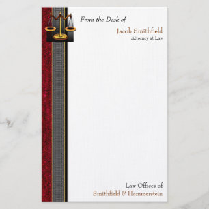 Business Elegance Attorney Stationery Briefpapier