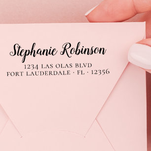 Business Elegante Moderne Script-Rücksendeadresse Permastempel