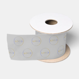 Business Elegantes Berufliches Silver Logo-Foto Satinband