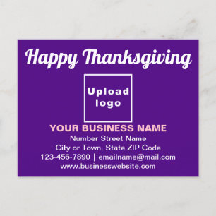 Business Erntedank Gruß auf Lila Postkarte