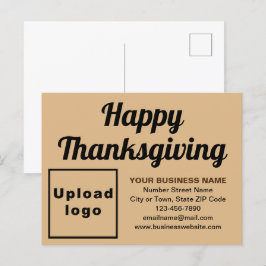 Business Erntedank Light Brown Holiday Postkarte