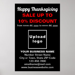 Business Erntedank Sale auf Black Poster