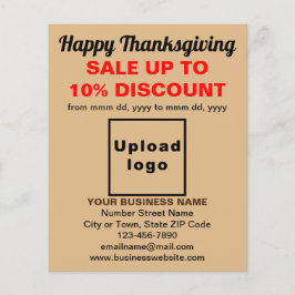 Business Erntedank Sale on Light Brown Flyer