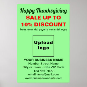 Business Erntedank Sale on Light Green Poster