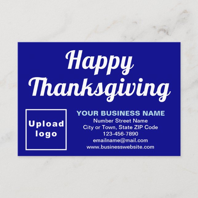 Business Erntedank Small Blue Flat Card (Vorderseite)