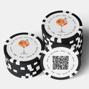 Business Event Aperol QR Code Trinkbeleg Pokerchips