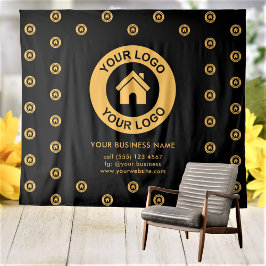 Business-Event für Firmenlogo - Schwarz Wandteppich