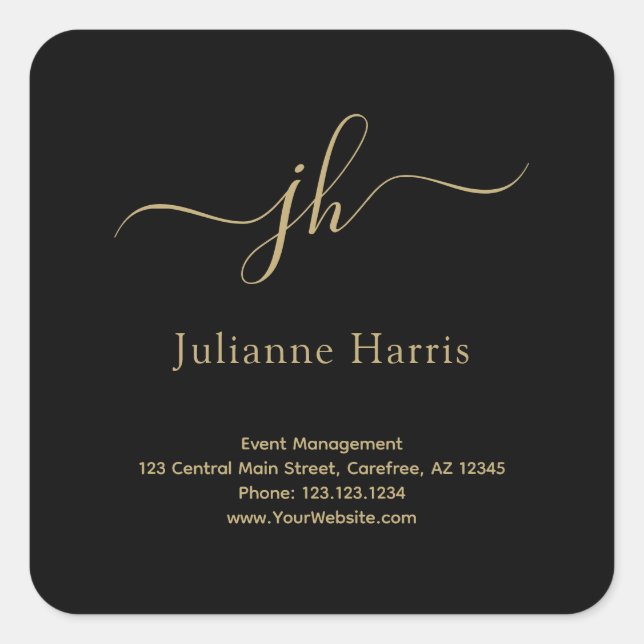Business Event Management Quadratischer Aufkleber (Vorderseite)