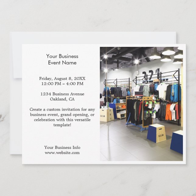 Business Event | MINIMALISTISCHES BERUFLICHES FOTO Einladung (Vorderseite)