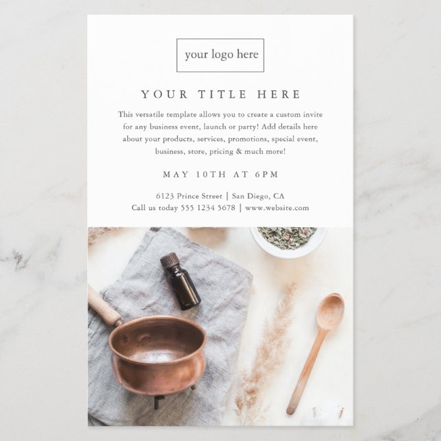 Business Event Minimalistisches Berufliches Foto Flyer (Vorne)