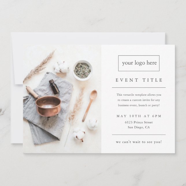 Business Event | Modernes Berufliches Foto Einladung (Vorderseite)