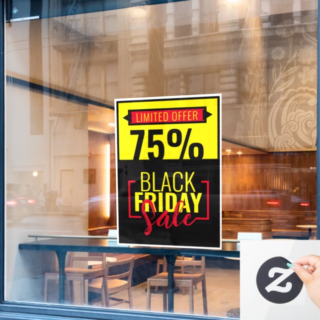 Business Event Store Rabatt Black Friday Fensteraufkleber (Café-Fenster)